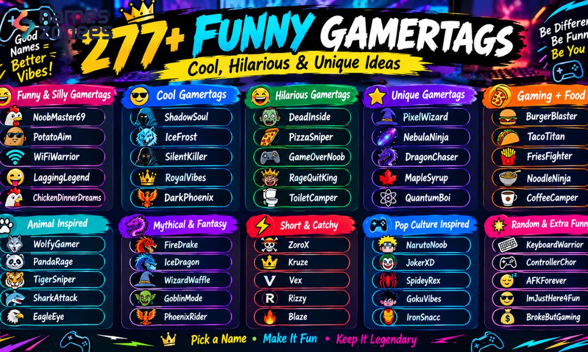 277+ Funny Gamertags: Cool, Hilarious & Unique Ideas