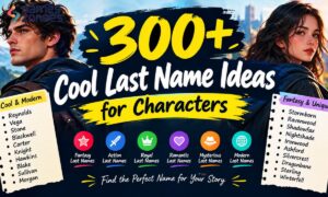 300+ Cool Last Name Ideas for Characters