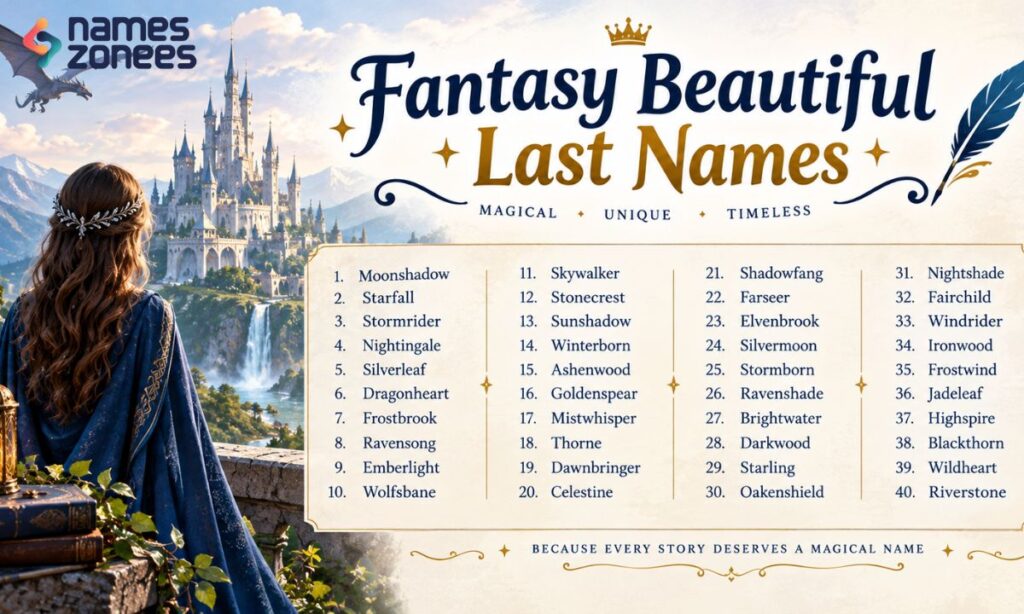 Fantasy Beautiful Last Names