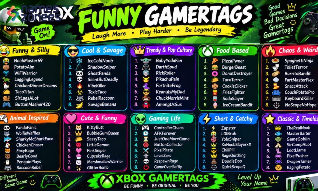 Funny Xbox Gamertags